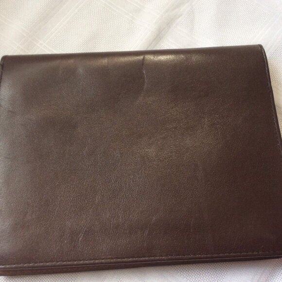 Early 80's (1983) quality leather convertible brown handbag clutch, handmade - Picture 3 of 3